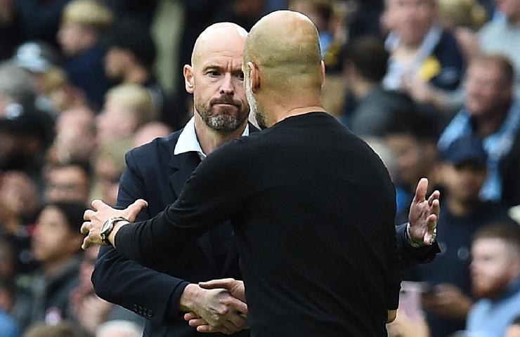 Erik Ten Hag e Pep Guardiola 