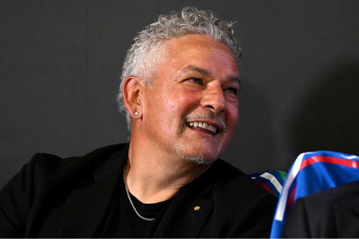 Roberto Baggio presente a all'evento "I fantastici cinque" a Coverciano